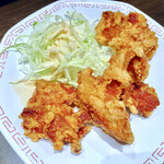 来来亭 - がっつりB定食　500円
カラアゲ
