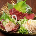 Assorted horse sashimi