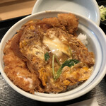 鈴新 - かけかつ丼(→ご飯ちょっと少なめ)