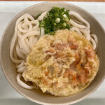 うどん さか枝 - かけうどん大＋海老のかき揚げ天　　430円