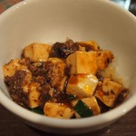 中国旬菜 茶馬燕 - 麻婆豆腐をコシヒカリご飯にかけて.JPG