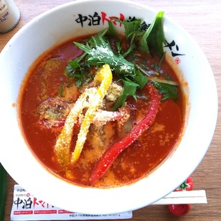 ピュアレストラン - 料理写真:中泊トマト海鮮ラーメン　880円