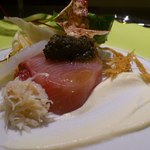 レストラン バカール - 「天然ブリ」とあおり烏賊　セロリラブとタップナードで