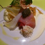 レストラン バカール - 「天然ブリ」とあおり烏賊　セロリラブとタップナードで