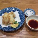 いし川 - フグの天ぷら♪　天つゆｏｒ塩で♪