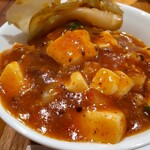 新潟 三宝亭 東京ラボ - 全とろ麻婆麺 1000円、サービスライス 無料、ライスには麻婆豆腐を乗せ麻婆丼に