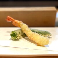 神楽坂 よこ田 - 海老・万願寺とうがらし