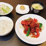 中華料理 もりらく - 酢豚定食