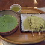 三井寺力餅本家 - 力餅と抹茶