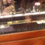 魚ごころ - 窓からは静岡駅ホームと夜景が