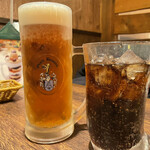 びっくりドンキー - 生ビールとコーラ