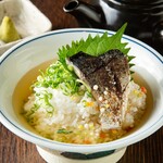 Ochazuke（boiled rice with tea）(plum, salmon, mentaiko, marinated mackerel)