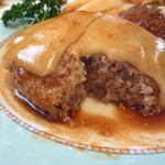 ひまわり - チーズハンバーグ-cut