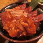 Horumon Hompo Honoo - メインの皿に、3種のお肉