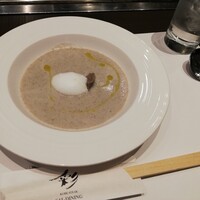 神戸牛ステーキ彩ダイニング - きのこスープ