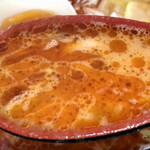 支那そば うみ - 特製坦々麺のスープ