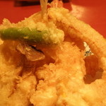 玄蕎麦 野中 - 天ぷら盛合せ；アップ