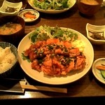 郷酒 - とりからネギソース定食