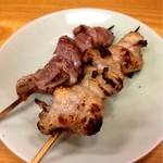 にしきや - 砂ずりと鳥皮（各120円）