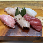 寿し膳かのこ - ランチセットの握り寿司