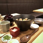 Nodoguro Ryouriasai - ◆二人とも「のどぐろ炙り丼セット(3000円）」を頂きました。炙りですので、提供まで15分ほど。