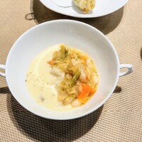 La Brianza - ミネストローネフォンドゥーダソース。とろけるミネストローネとまったりチーズソースが絶妙相性美味しい☆