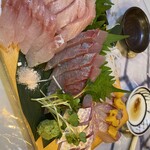 Kamechan - 珍しい魚・馴染みの魚の刺身盛り合わせ