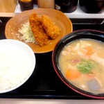 Katsuya - とん汁定食(ヒレカツ2枚＆とん汁大)　￥759