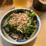 味よし 焼鳥 - ほうれん草