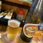 味よし 焼鳥 - ビール