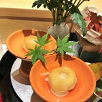 銀座 しのはら - お供えにイチジクの胡麻あんかけイチジクの胡麻あんかけ