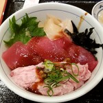 Mekikinoginji - まぐろの赤身と叩きの二種丼