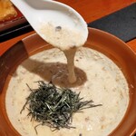 九州 熱中屋 - とろろ芋にサバの味噌煮をすり込んだ