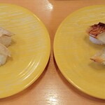 かっぱ寿司 - とろサーモン塩炙り、西京焼き風とろサバ