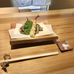 蕎麦割烹 蕎麦藤 - 天ぷら五種盛り