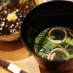 和食日和 おさけと 神保町 - 「鯛潮汁」と「もずく酢」