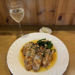 厨 Sawa - 牡蠣のムニエル＆白ワイン