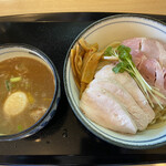 つけ麺 いな月 - 特製鶏魚介つけ麺大盛味玉