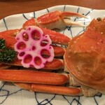 千年の湯 権左衛門 - 茹でガニ半身