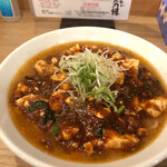 Jinrikisha - 優しい味噌スープと麻婆の組み合わせにぶりもちの太麺ストレートが最高！
