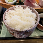 プレッソ古川 - ご飯は普通盛り。
ふっくら美味しい！