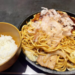 Okonomiyaki Monjayaki Seijuurou - ごはんの量は申告できます。これは少なめ