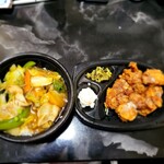 ほっともっと - 料理写真:中華あんかけ弁当、特唐揚げおかず