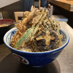 てんぷら石原 - 海老野菜天丼。