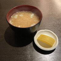 てんぷら石原 - 味噌汁が美味い。