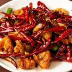 Stir-fried chicken with chili pepper