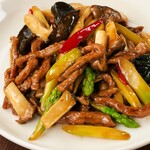 Stir-fried beef with oyster oil