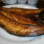 炉ばたひょうたん - 持ち帰ったサバの開きを自宅で焼きました！②up