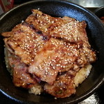 マルハのカルビ丼 - 肉の下にお肉が・・・（２０１２年１１月）。