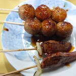 焼き鳥きむら - 肉だんご、レバー